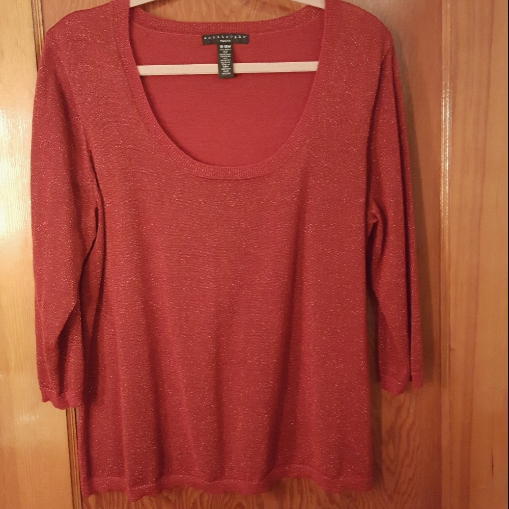 Apostrophe Holiday Sparkle Top